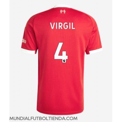 Camiseta Liverpool Virgil van Dijk #4 Primera Equipación Replica 2025-26 mangas cortas Camiseta Liverpool Virgil van Dijk #4 Primera Equipación Replica 2025-26 mangas cortas